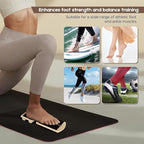 Wooden ankle balance board, safe and non-slip, small strength training device, helps to enhance stability, balance and core muscle strength