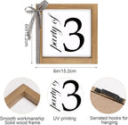 6 Inch Party of 3 Sign, Wooden Frame Family of 3 Decor, Rustic Gift for Family Indoor Table Tiered Tray Shelf Desk Farmhouse Home Decorations