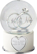 THINGS REMEMBERED Engagement Mr. & Mrs. Wedding Ring Snow Globe (Free Customization)
