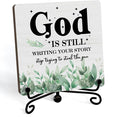 Home Decor, Farmhouse Shelf Decor For Living Room, Boho Aesthetic Table Decorations, Christian Gifts For Women Men, Entryway Tv Stand Fireplace Mantle Coffee Table Decoration (story-06)