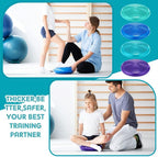 Sotiff 4 Pcs Inflated Wobble Cushion Wiggle Seat for Sensory Kids Flexible Seat for Classroom Wobble Disc with Inflation Pump Stability Balance Board for Adult Physical Therapy Exercise