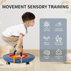 3-In-1 Balance Scooter Board for Kids，Plastic Wobble Balance Board Rocker Maze with Handles, 5 Balls, Toddler Floor Scooter Boards for Sensory Training, Physical Therapy