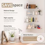 Sezanrpt 11.4x16 Inch Acrylic Corner Floating Shelf Set of 4, Clear Corner Wall Shelf for Home Décor, Speakers, Security Cameras, Toileries, Plants, Figures, Cosmetics, Books