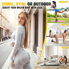 Ankle Resistance Bands with Cuffs, Resistance Bands for Working Out, Home Gym Workout Equipment for Women, Pilates Exercise, Hip, Leg, Glute Ankle Weights Training- Exercise Guides Included