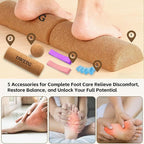 Cork Balance Board Foot Recovery & Balance Training Kit with Toe Separators, Massage Ball & Resistance Bands Plantar Fasciitis Relief, Foot Strengthening, Stability & Mobility for Sports & Outdoors