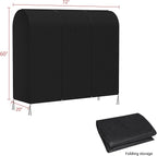 Zilink 72" Garment Rack Cover Dustproof Breathable Clothes Rack Cover Large Garment Bags Protector Cothing Rack with Cover with 2 Durable Zippers for Garment Rack, Black, (Rack Not Included)