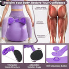 Home Workout Equipment for Women with 6 Tube Elastic Foot Pedal Resistance Band with Handle,Thigh Pelvic Trainer, Leg Fitness Bands Set, Exercise Essentials Starter Kit for Full Body Toning