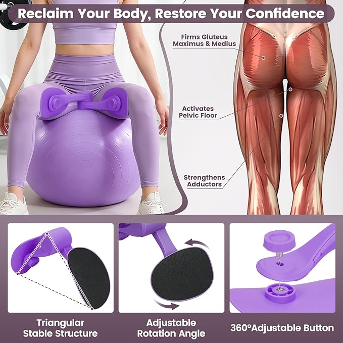 Home Workout Equipment for Women with 6 Tube Elastic Foot Pedal Resistance Band with Handle,Thigh Pelvic Trainer, Leg Fitness Bands Set, Exercise Essentials Starter Kit for Full Body Toning