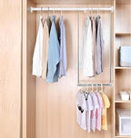 Adjustable Hanging Closet Rod, Extender Hanging Rod, Closet Hanging Organizer, Heavy Duty Closet Bar, Hanging Rod (Black, 1 Pack)