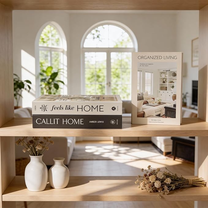 3 PCS Faux Decorative Books for Home Decor-Coffee Table Books Decor-Aesthetic Fake/Faux Books for Decoration,libros Decoration for Coffee Table, Shelf Accessories (3-CALLIT Home ORGANIZDE Living)