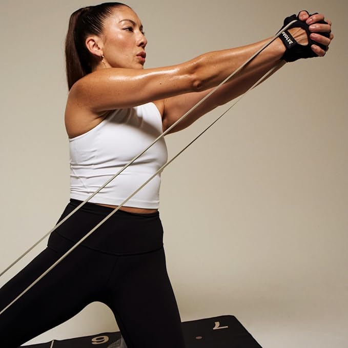 Pvolve Body Band Set – Light & Heavy Resistance Bands with Carrying Case, Adds Up to 35 lbs Load, Full-Body Strength & Tone