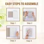 PROBENEX Marble Large | 4 PCS Faux Decorative Books for Home Decor | Not Real Books (Cardboard Boxes) | Coffee Table, Bookshelf & Shelf Styling Display Props for Living Room, Office