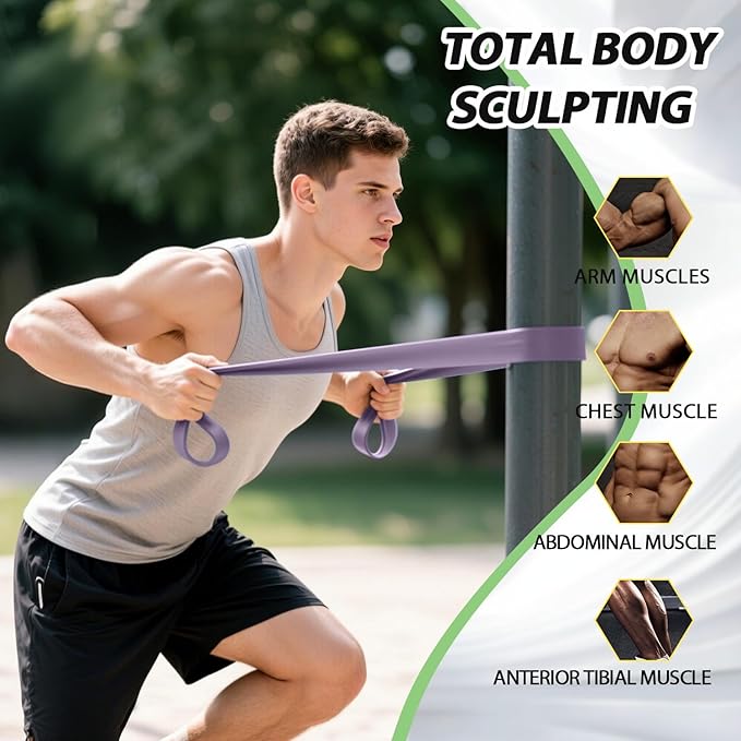 LEEKEY Resistance Bands, Exercise Bands with Handles,Pull Up Assist Bands - Band Set with Door Anchor - Bands for Working Out,Band for Men and Women Fitness Training,Home Workouts