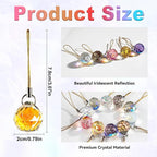 Crystal Suncatcher Ornaments Christmas Tree Decorations, 12PCS Xmas Iridescent Crystal Ball Prism, Mini Round Ball Drop Hanging Ornament for Xmas Tree Suncatcher Chandelier Wedding Party Home Decor