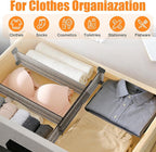 12 Pack Drawer Dividers 3.15" High 10.83-20.08'' Adjustable Dresser Dividers Organizers,Plastic Expandable Drawer Separators For Clothes, Underwear Cosmetic