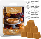 UCC Plant Based All Natural Fall Wax Melts, Highly Scented Fragrances, Long Lasting Premium Soy Scented Melts Cubes, Wax Melts Tarts, Colored Wax Melt - 4 Pack