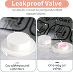 Meetall 6Pack Hanging Vacuum Storage Bag Reusable Space Saver Compressed Bag with Hangers.3pcs in 26.3x35.4inch(67x90cm) and 3pcs in 26.3x43.3inch (67x110cm).Work with Any Vacuum Cleaner.