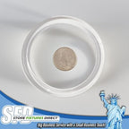 Clear Plastic Retail Scarf Rings - Round Fine Garment Hangers - 2.58" ID - 3.25" OD - 100 Pack