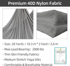 PRIOR FITNESS Aerial Silks Kit Colorful 9/15/20 Yards 40D Nylon Fabric Hammock Set With Hardware & Guide for All Levels Of Aerial Yoga Practice and Acrobatic Flying For Adults Aerial silk