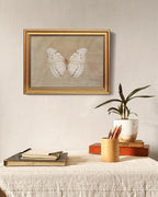 VIYYIEA Vintage Gold Framed Wall Art for Living Room,【Morpho polyphemus】-(16L x 12W)