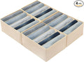 Qozary Jeans Pants Organizer for Closet, 4 Pack Drawer Organizers for Clothing, 5 Grids Wardrobe Clothes Organizer, Jean Organizer for Closet, Deep Drawer, Clothes Organizer for Shirts, Legging