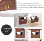 Sofa Armrest Organizer, Remote Control Holder for Recliner Couch, Arm Chair Caddy with 5 Pockets for Magazine, Tablet, Phone, iPad