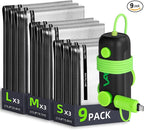 Vacuum Bags for Travel - USB Electric Pump, 9 Pack Carry-on Size Vacuum Seal Bags for Clothing - Space Saver Vacuum Storage Bags for Luggage, Travel Essentials.