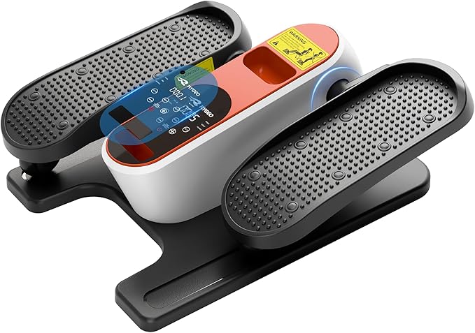 Elliptical Leg Exerciser with Electric Seated Pedal, Under Desk Elliptical Machine for Home & Office, Manual & Auto Mode, Forward & Reverse,12 Adjustable Speeds Leg Exerciser for Seniors