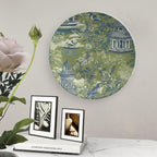Pagoda Garden Imperial Green Plates Ceramic of 6", 7", 9", 10", Customize Asian Green Chinoiserie Ceramic Craft for Decorative Ornaments, Wall Farmhouse Decorations Wedding, Unique Art with Stand