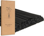 10inch Reed Diffuser Replacement Sticks - 130Pcs Black Fiber Reed Sticks Refill Pack for Home and Bathroom - Used to Diffuse Essential Oil Aroma (3mm x 25cm (130pcs))