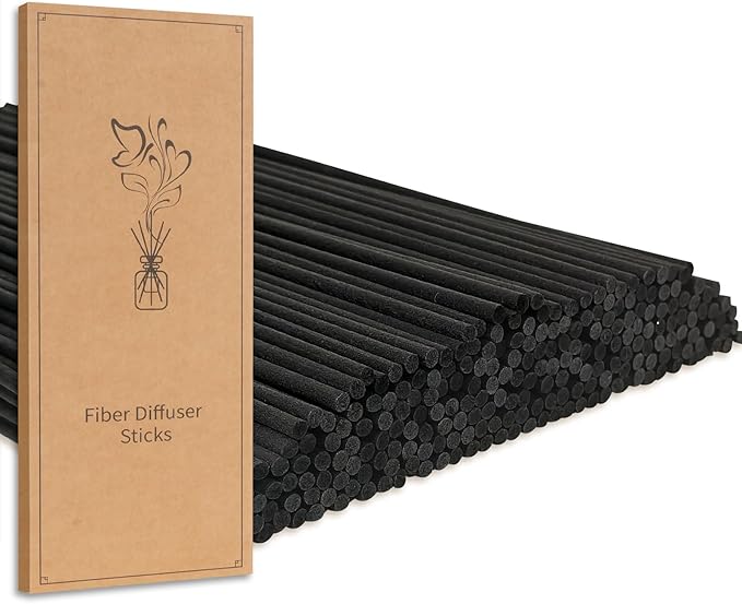 130Pcs Reed Diffuser Sticks-7.5Inch/3mm Black Reed Sticks,Diffuser Refills.Suitable for Diffusing Essential Oil Aromas (3mm X 19cm (130pcs))