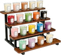 NANXITU 4 tiered Wood Risers Display Stands, Straight Display Stands for Vendor Events, Cupcake Dessert Food Stand Display Table,Craft Shows Farmers Market Retail Display Racks for Collectible Perfume