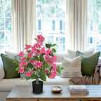 26.3” Large Fake Plants Artificial Flowers Bougainvillea Artificial Plants Trees Indoor Pots, Faux Plants Perfect for Home Decor, Living Room Table Decor, Bedroom Shelf Decor, Dining Room Decor