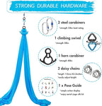 Aerial Silks Yoga Swing Set - 9/11 Yards Aerial Yoga Hammock Kit Anti-Gravity Flying for Fitness, Low/Non Stretch Nylon Tricot Fabric Hardware Included for Dance