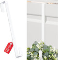15" Reversible Wreath Hanger for Front Door, Fits Most Doors up to 1-3/4", Heavy Duty Steel Over The Door Hooks Hold up to 80 LBS for Spring & Easter Wreaths, Seasonal Door Decor, White 1 PC