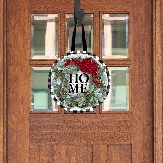 Briarwood Lane Winter Wreath Wood Door Hanger