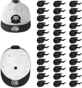 36 Pack Adhesive Hat Hooks for Wall, Super Strong Hat Rack for Baseball Caps, Hat Organizer Display for Home Decor, Hat Hangers Holder for Wall, Door, Closet, No Drilling - USA Patented (Black)