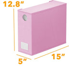 SpaceAid 4 Pack Bed Sheet Organizers and Storage, Foldable Sheet Organizer for Linen Closet, Sheets Set Folder Keeper with Window XL (Queen & King Size) Bedding Container (Pink, 4 Pack)