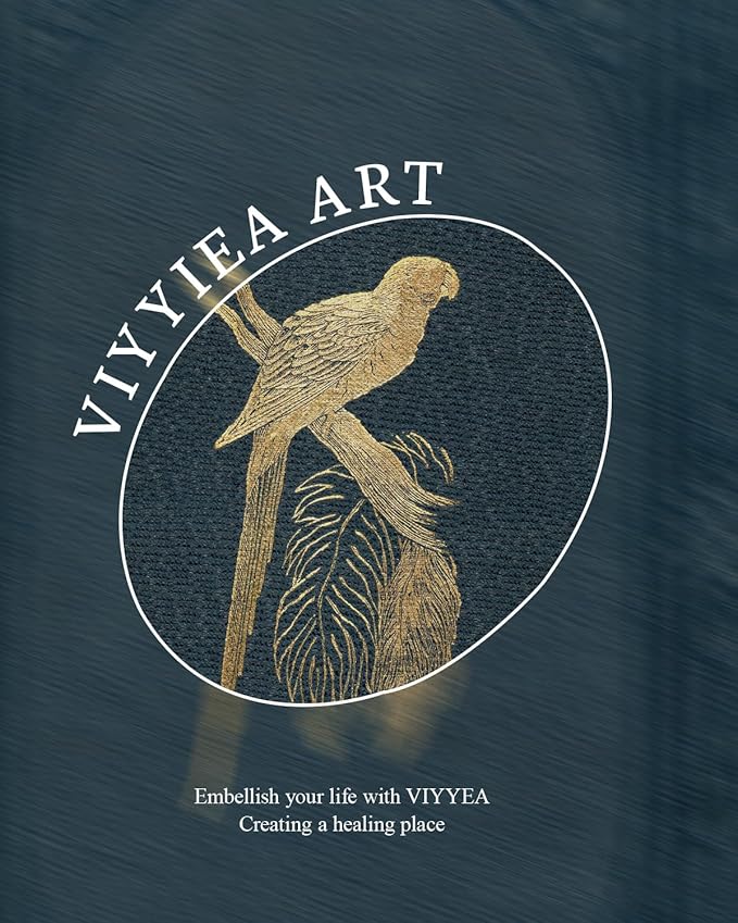 VIYYIEA Vintage Gold Framed Wall Art for Living Room, Macaw Canvas Prints Home Decor, Large Oil Painting Picture, Bedroom Wall Decor Gifts for Friends or Family -【Macaw】-(36L x 24W)