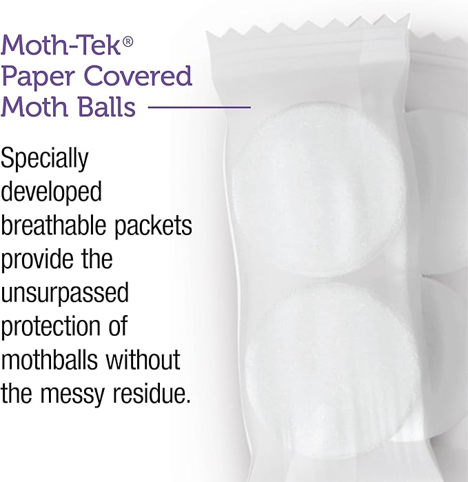 Enoz Moth-Tek Packets, Kills Clothes Moths and Carpet Beetles, Resealable Bag, Single Use Packets, Lavender Scent, 12 oz, Pack of 6