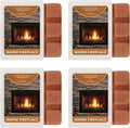SCENTORINI Wax Melts, Warm Fireplace Scented Wax Melts, Summer Scent, Natural Soy Cubes for Candle Making, Wax Warmer, Home Christmas Decoration, Pack of 4