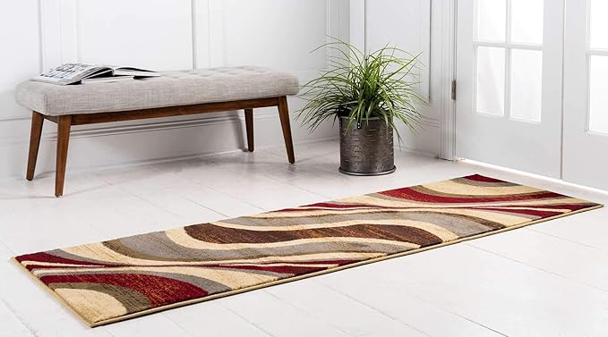 Unique Loom Barista Collection Area Rug - Ngada (2' 2" x 6' 1" Runner, Beige/ Red)