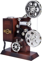 POPGIFTS Movie Projector Music Box, Mini Antique Vintage Music Box Plays Tune for Elise Movie Theater Hollywood Theme for Cinema Time Party Home Decor