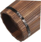 MAGICLULU Handmade Carbonized Wood Stand Modern Umbrella Stand Storage Tube for Umbrellas Walking Sticks and Decorative Fans Indoor Outdoor