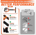 Pedal Resistance Bands with Handles, Upgrade Women Exercise Bands for Full Body Training, Core, ABS, Legs, Glutes, Arms, Pilates, Physical Therapy, Strength, Sit Up Equipment for Home Workout