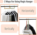 Mr. Pen- Space Saving Hangers for Clothes, 8 pcs, Autumn Colors, Plastic Multi Clothes Hangers Space Saving, 5 Slots, 360° Rotating Hooks