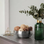 Silver Decorative Bowl Key Holder Bowl for Entryway Table Catchall Bowl for Candy Key Fruit Decorative Serving Bowls for Coffee Table Home Decor, 7.4 Inches
