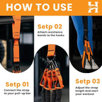 Adjustable Pull Up Assistance Bands with Foot and Knee Support, Heavy Duty Resistance Bands for Pull Up Bar, Full Body Strength Training System for Home Gym, Pull Up Assist Bands with Handles and Bag