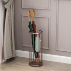 WXYZ Bronze Iron Umbrella Stand, Compact Home Corridor Business Umbrella Bucket, Hollowout Umbrella Basket, 58x24cm