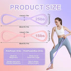 Figure 8 Resistance Band: Resistance Bands with Handles for Working Out - 8 Shaped Resistance Bands for Women - Exercise Bands for Arms - Fullbody Yoga Pulling Rope